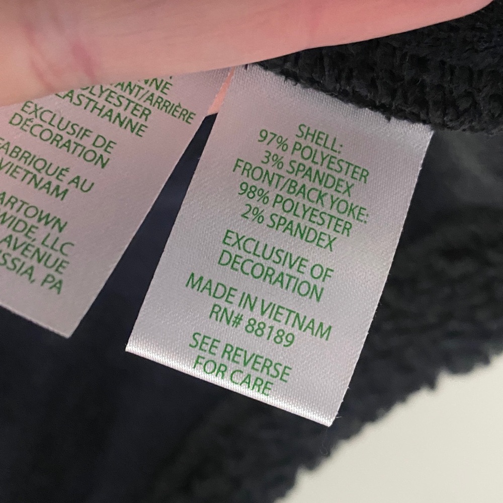 Lilly Pulitzer Black Noir Wallen Sherpa Pullover - Picture 5 of 8